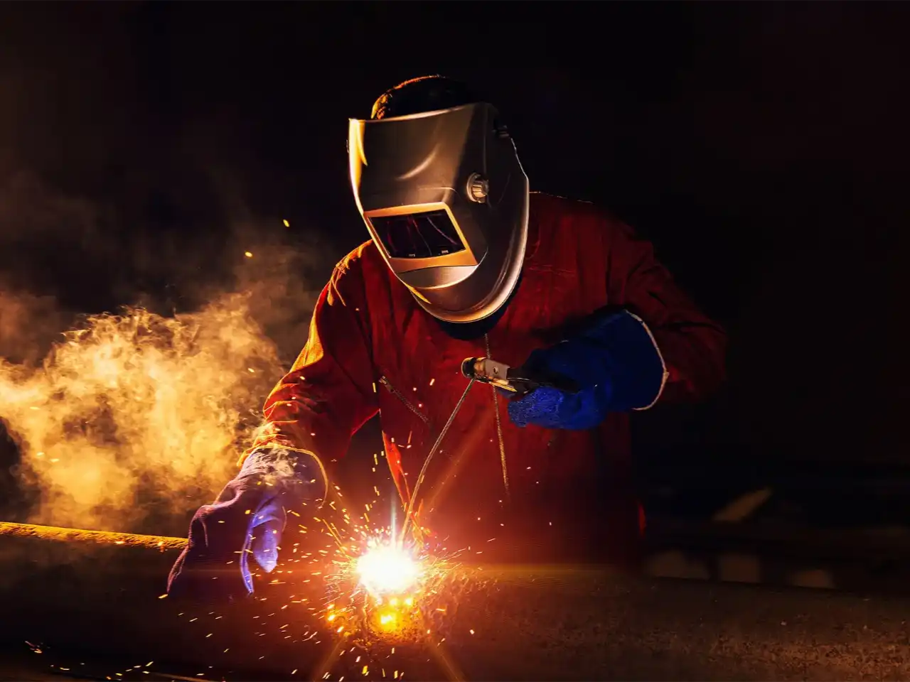 welder sparks
